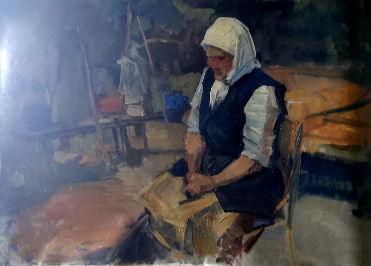 Old Peasant Woman Ivga Is Resting